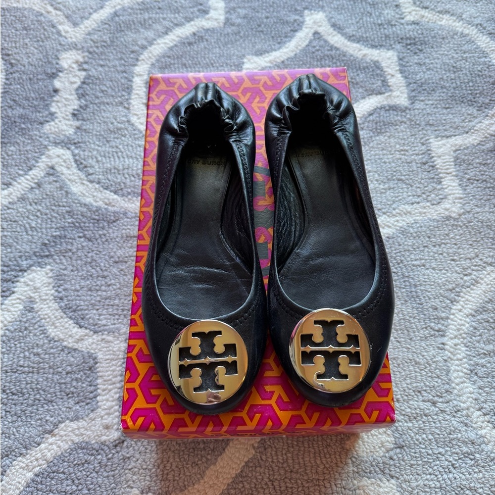 Tory Burch Reva Ballet flat Black/Silver (original)